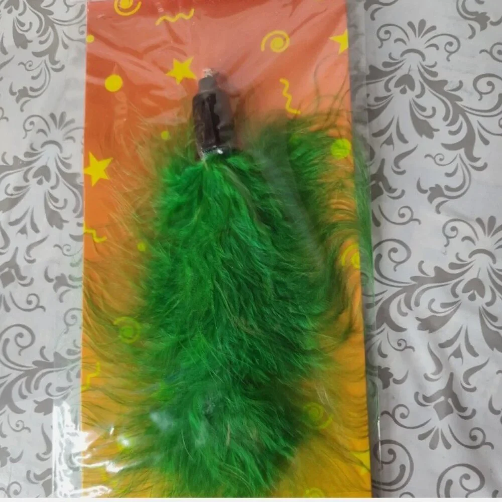 Lot of 3 Lazy Pet Interactive Tail Tease Cat Toy Green, Brown, & Yellow C9